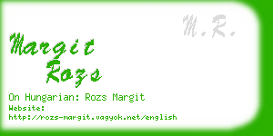 margit rozs business card